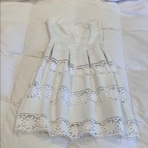Strapless lace dress